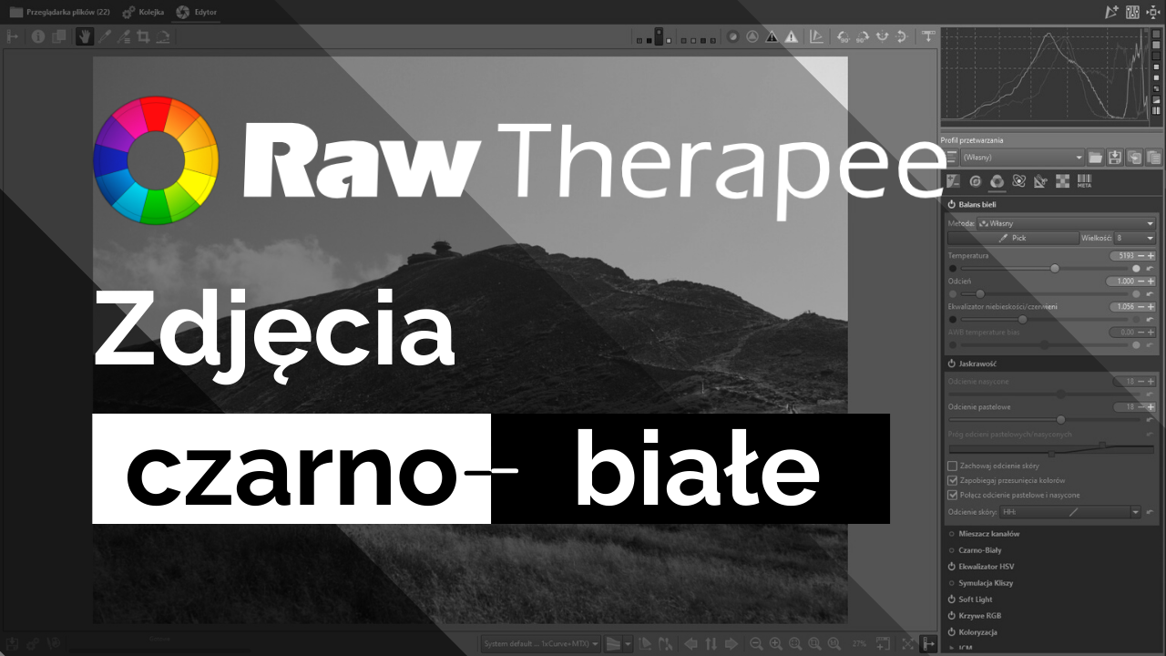 Rawtherapee | Jak edytować zdjęcia CZARNO-BIAŁE?